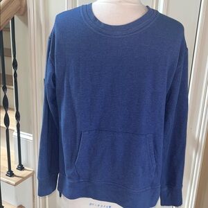 Cozy Blue Sweatshirt Green Tea Comfy Lightweight